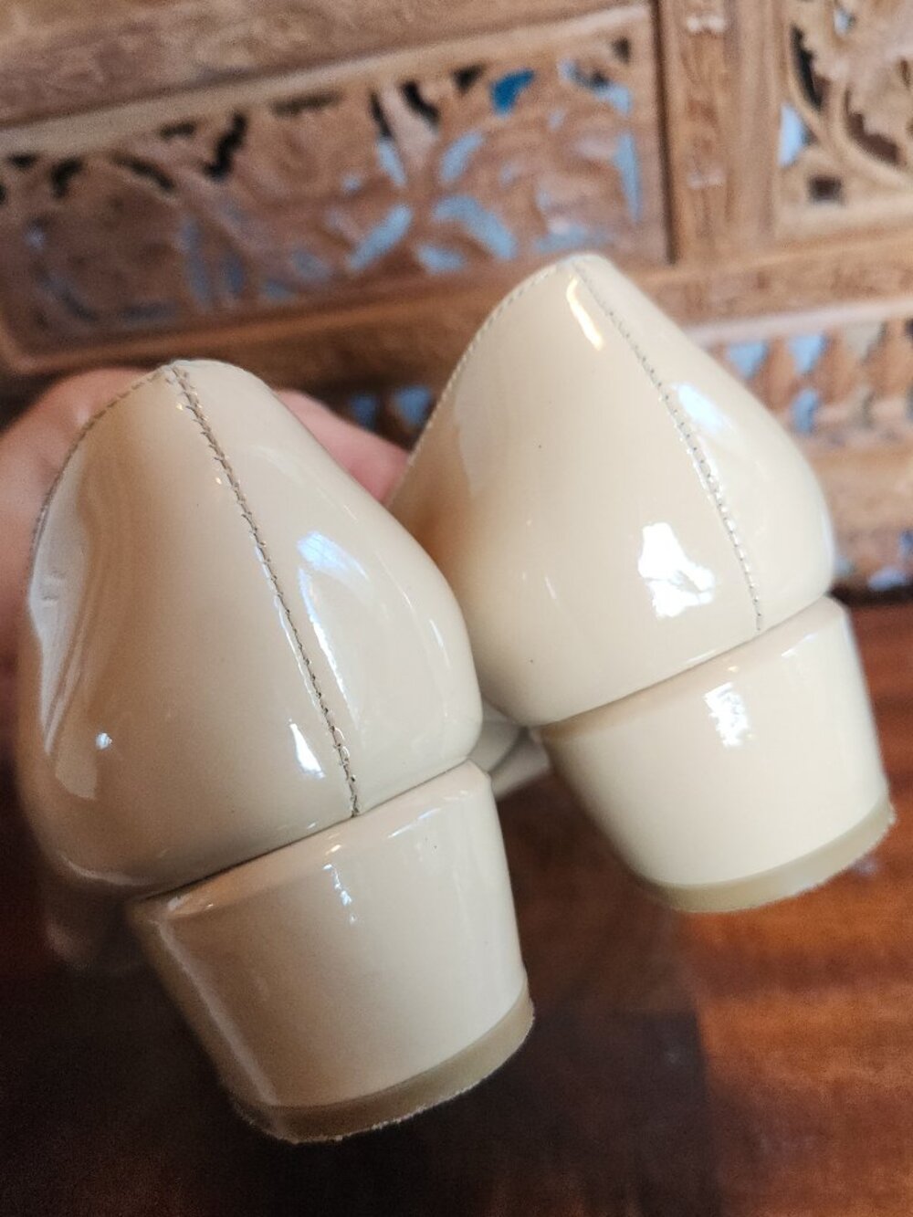 Salvatore Ferragamo Vara Pump in New Bisque (Nude) Leather - Picture 8 of 16